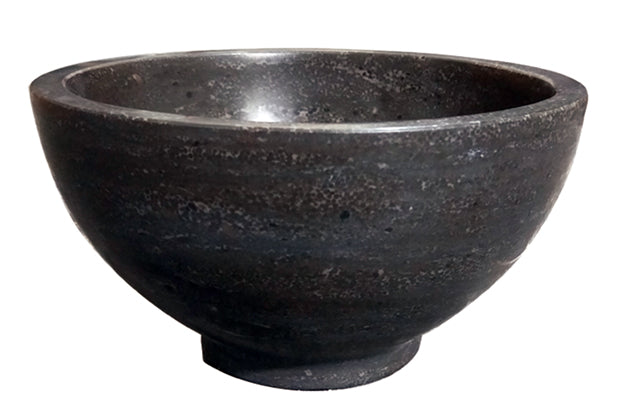 Eauraw waskom rond 20x11 cm hardsteen gezoet