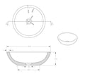 Eauraw waskom rond 40x12 cm hardsteen gezoet