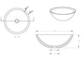Eauraw waskom rond 40x14 cm hardsteen gezoet