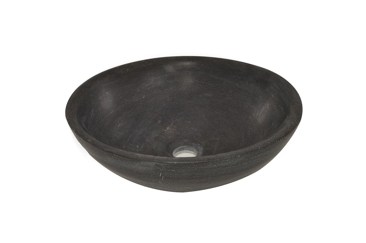 Eauraw waskom rond 40x14 cm hardsteen gezoet