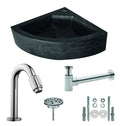 Eauone pack raw hoekfontein 30x30x10 cm hardsteen gezoet