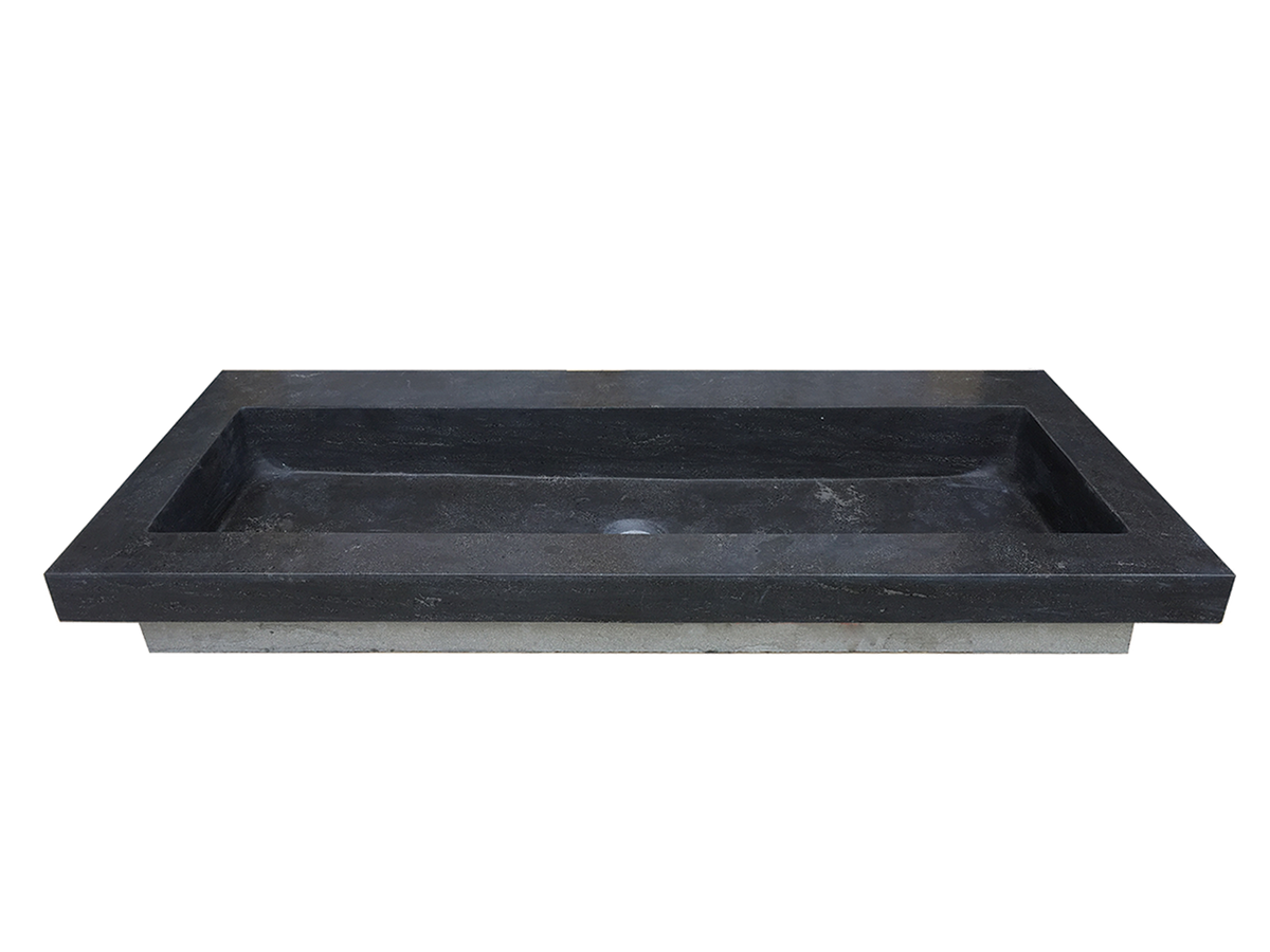 Eauraw wastafel enkel zonder kraangat 120x46x5 cm hardsteen gezoet