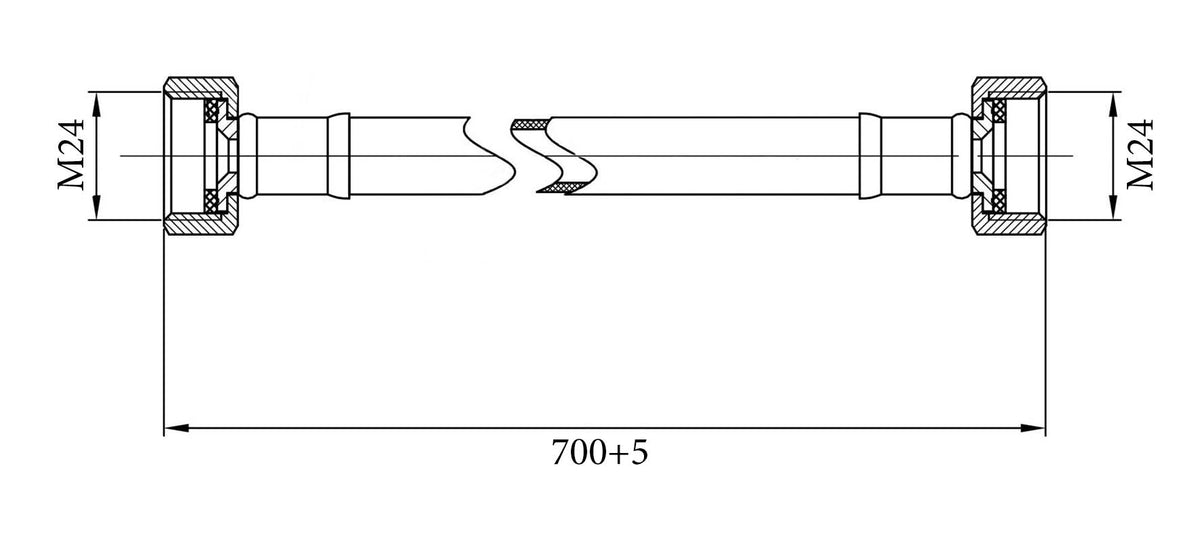 Eaugasslangsets Gastec 70 Cm
