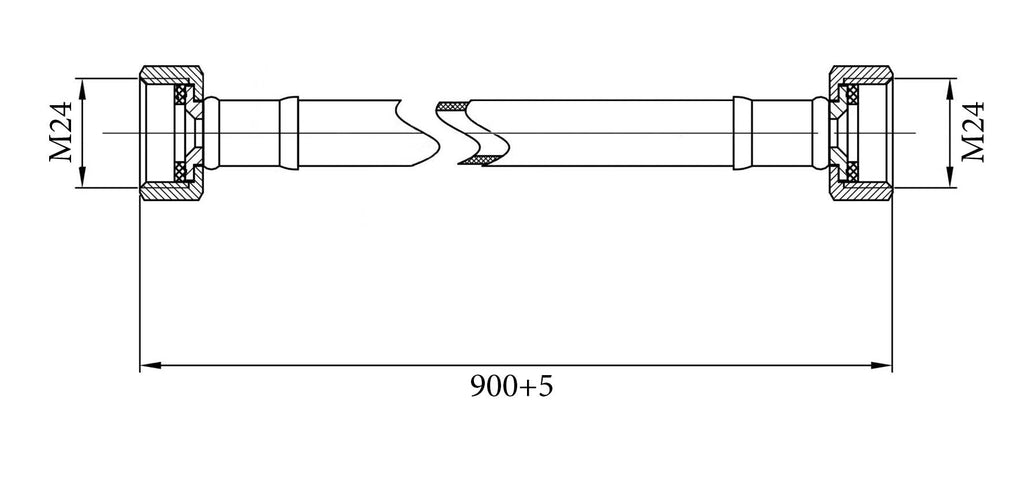 Eaugasslangsets Gastec 90 Cm