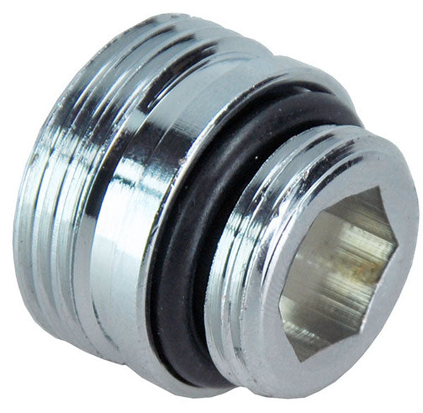 Eauadaptor midden onderaansluiting 3/4" x 1/2" chroom