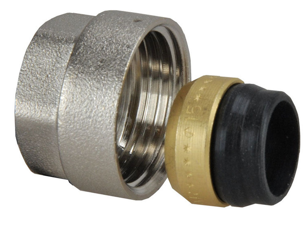 EautR-91/A adaptor 3/4''euro.x 15mm vernikkeld