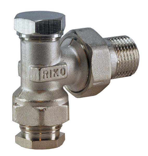 Eauregeltee+adaptor 15mm 1/2 haaks vernikkeld