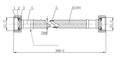 Eauflexibele aansluitslang Kiwa 1/2" bi x 1/2" bi 30 cm RVS
