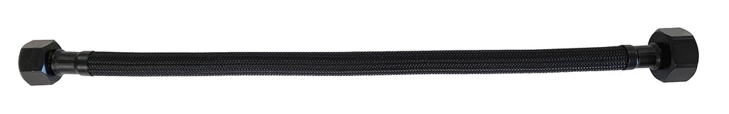 Eauflexibele aansluitslang nylon 1/2" x 3/8" 30 cm mat zwart