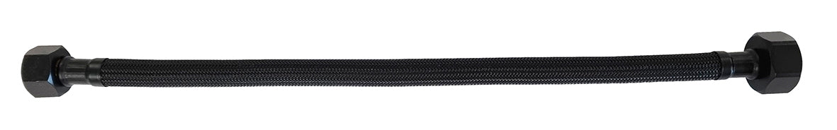 Eauflexibele aansluitslang nylon 1/2" x 3/8" 30 cm mat zwart