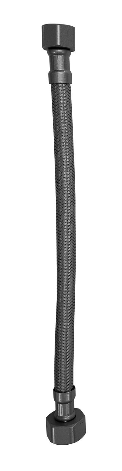 Eauflexibele aansluitslang 1/2" x 3/8" 25 cm gunmetal