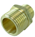 Eaudraadfitting verloopnippel messing 1/4" bu x 1/8" bu