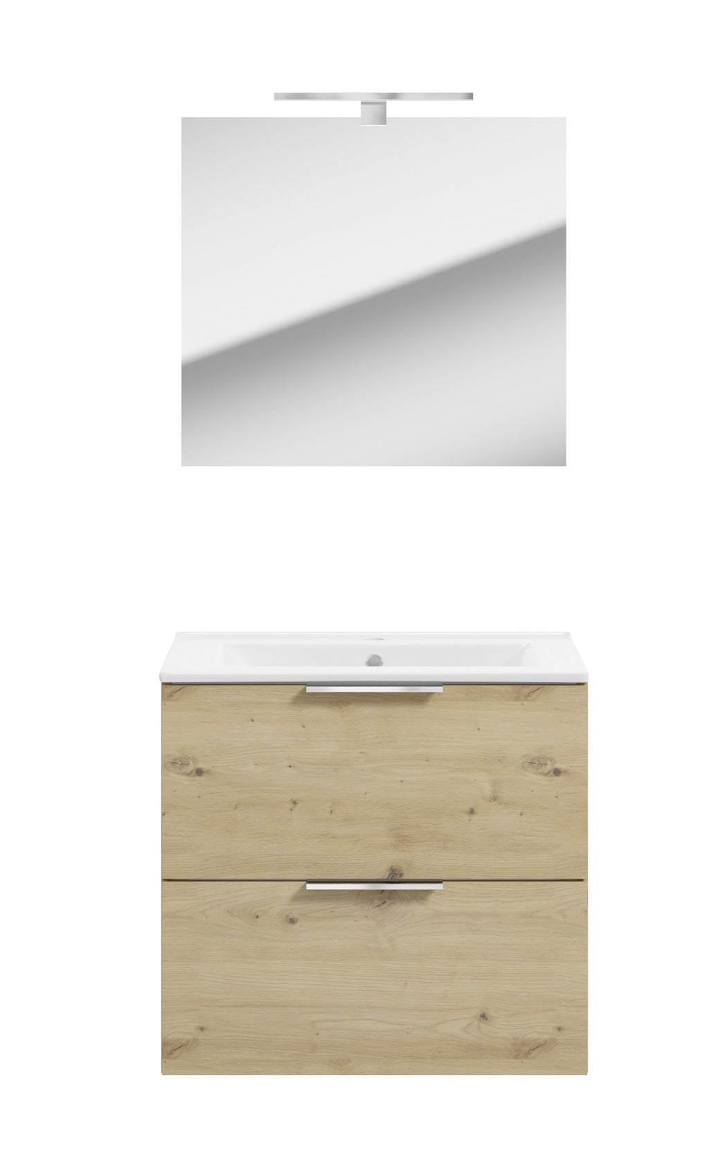 Eaunova Pack kitmeubel 60cm OK + LAV 2L + SP LED eiken Artisan