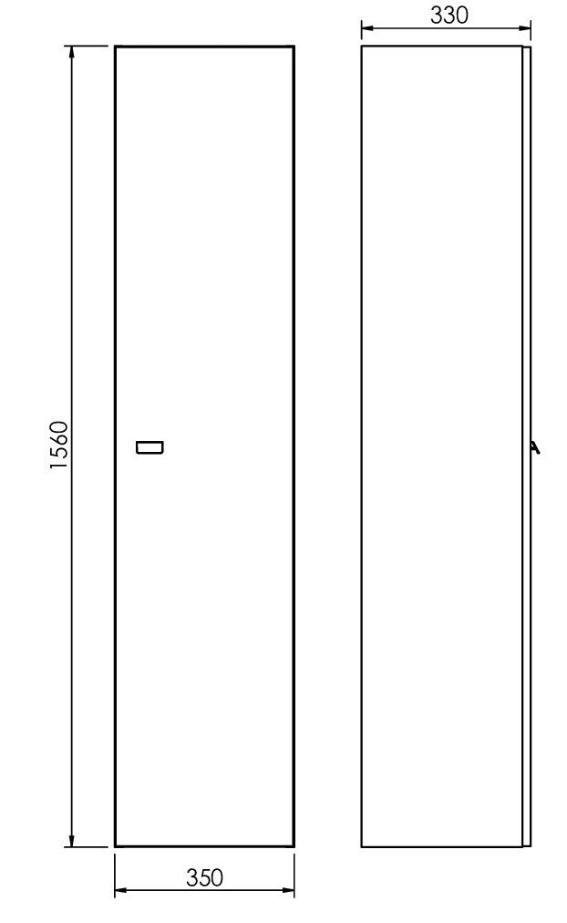 Eauarte Pack kolomkast kit omkeerbaar 156x35x33cm eiken Kendal
