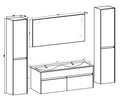 Eauroma onderkast 120 cm wit/wit