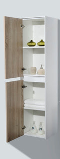 Eauroma kolomkast 160 cm wit/wit eiken links