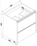 Eausevilla onderkast 100 cm hoogglans wit