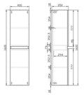 Eausevilla kolomkast 160 cm omkeerbaar wit