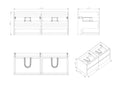 Eaumurcia onderkast 120 cm hoogglans wit