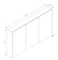 Eaumurcia spiegelkast 120 cm hoogglans wit