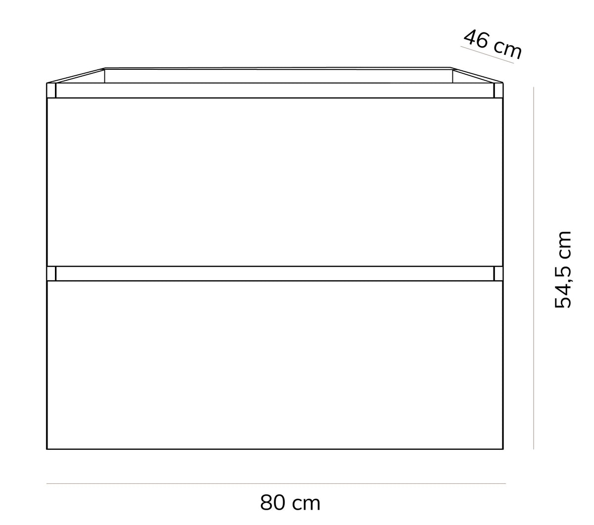 Eaurio onderkast 80 cm wit