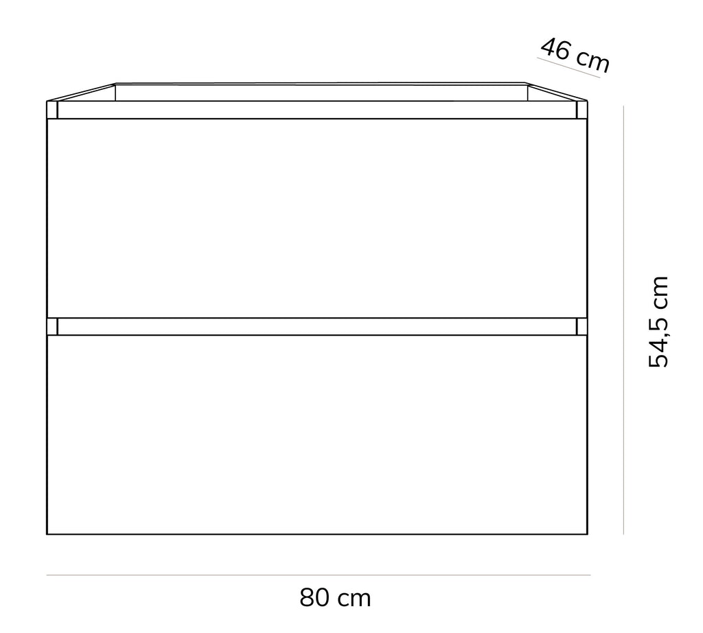 Eaurio onderkast 80 cm houtdecor