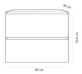 Eaurio onderkast 80 cm houtdecor