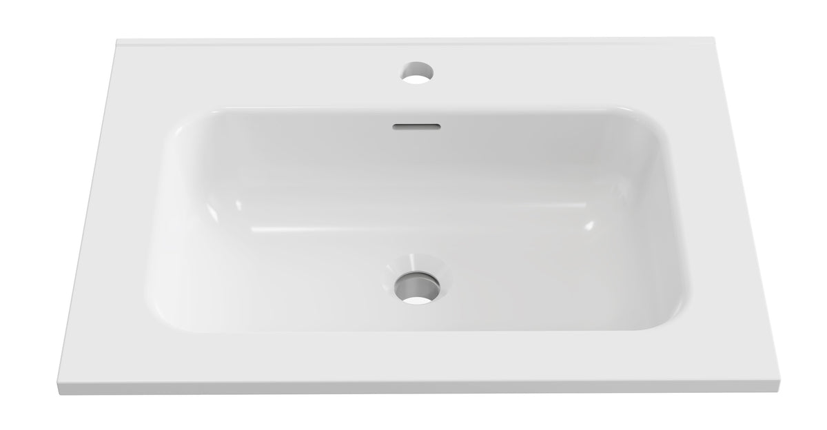 Eaurio wastafel 60 cm wit