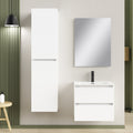 Eaurio onderkast + wastafel + spiegel 60 cm wit