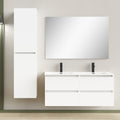 Eaurio onderkast + wastafel + spiegel 120 cm wit