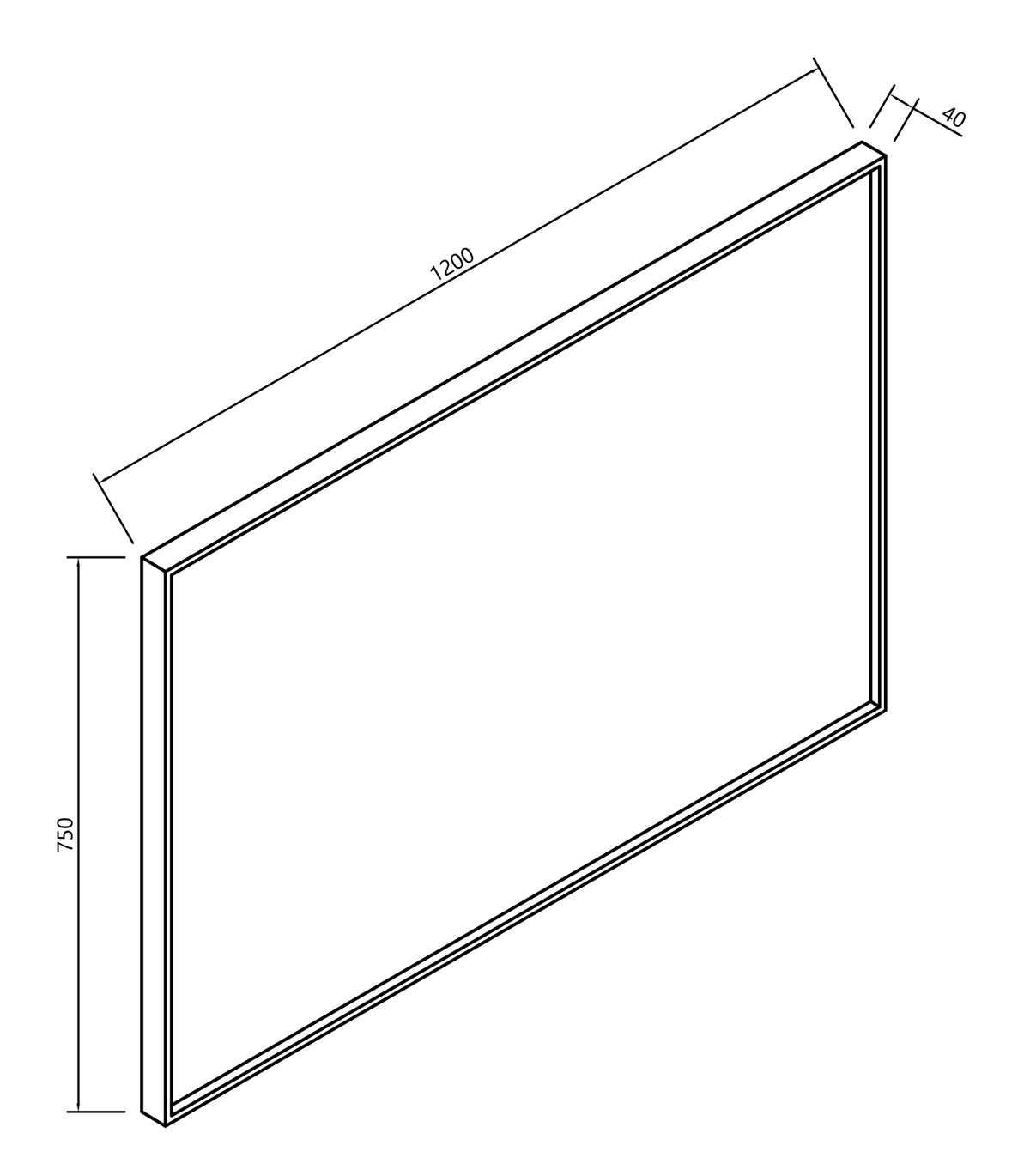 Eaubrunella spiegel 120cm