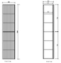 Eaubrunella kolomkast 160cm omkeerbaar eiken