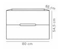 Eausira onderkast 80cm mat wit