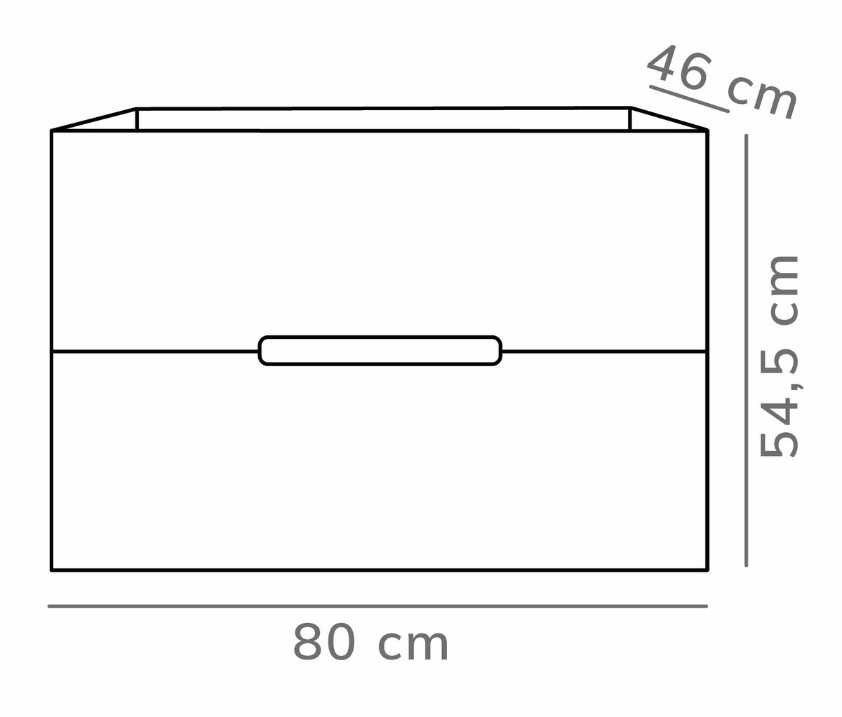 Eausira onderkast 60cm licht eik