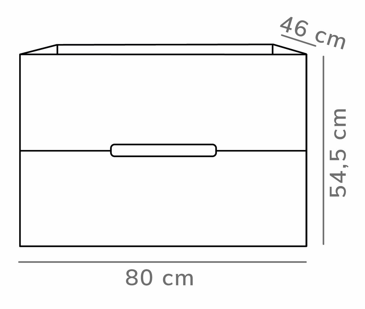 Eausira onderkast 80cm licht eik