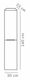 Eausira kolomkast 30cm licht eik