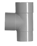 EauhWA Tee 90gr.Grijs 2xmof/verj.Spie 100mm