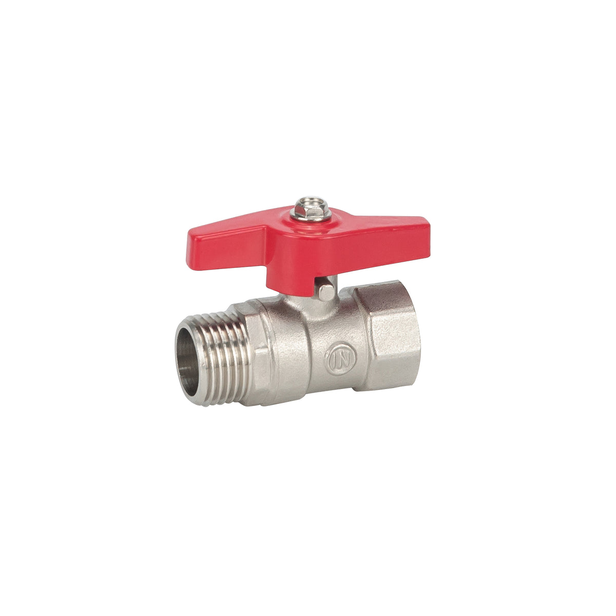 Eaukogelstopkraan met vlindergreep 1/2" bi x 1/2" bu