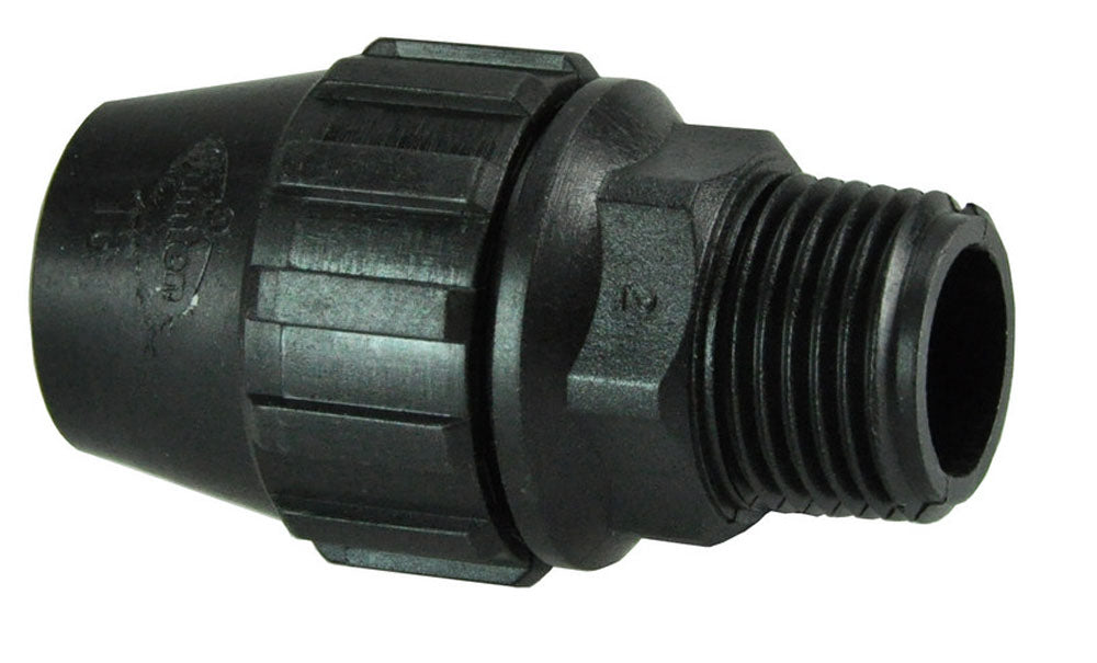 Eautyleenkoppeling overgangsstuk 16 mm x 1/2" buitendraad