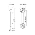 Eaubadgreep 30 cm zwart (aluminium)