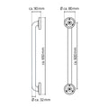 Eaubadgreep 60 cm zwart (aluminium)