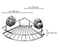 Eauhoekdoucherekje  298 x 90 x 218 mm chroom