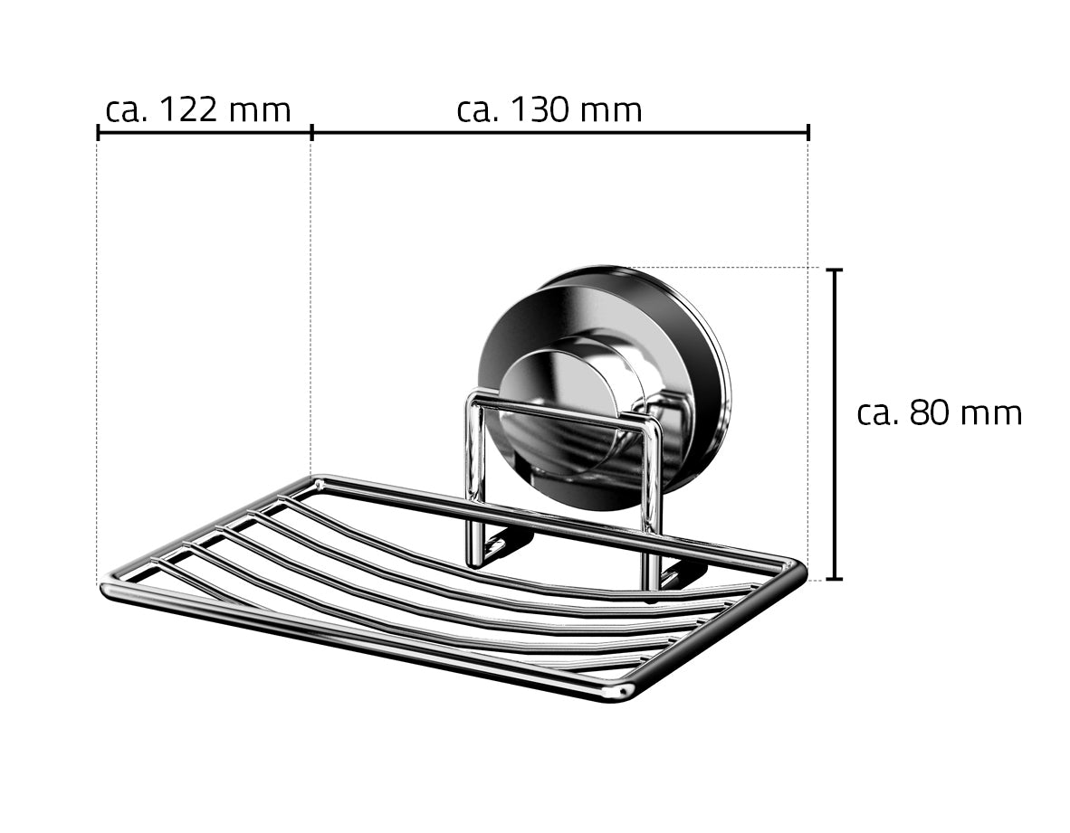 Eauzeepschaal  130 x 80 x 122 mm chroom