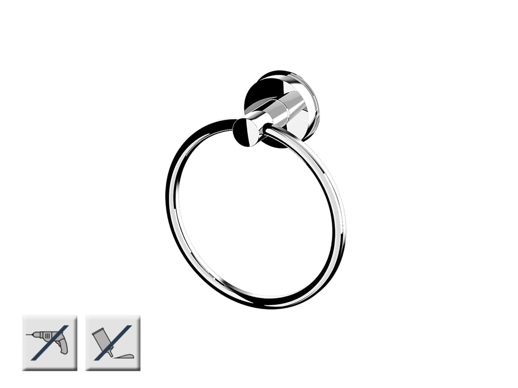 Eauhanddoekring  185 x 214 x 72 mm chroom
