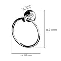 Eauhanddoekring  185 x 214 x 72 mm chroom