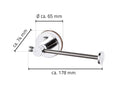 Eautoiletrolhouder  178 x 65 x 74 mm chroom
